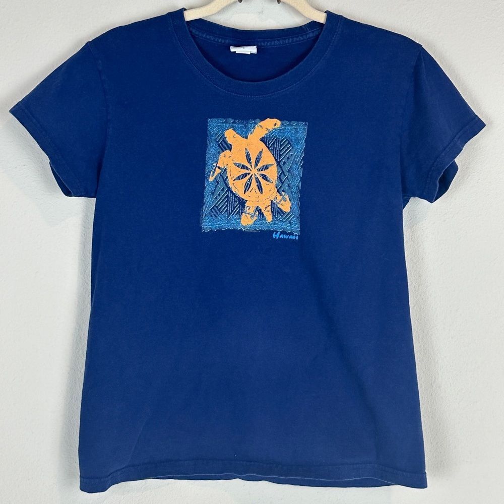 Crazy Shirt Blue Hawaiian Turtle Short Sleeve T-shirt S